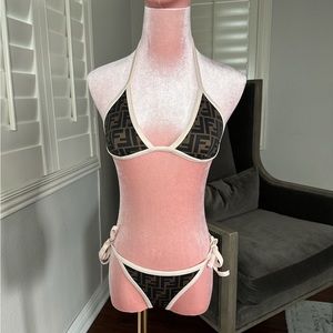 Fendi FF Bikini Size 36 XS Reversible Pink